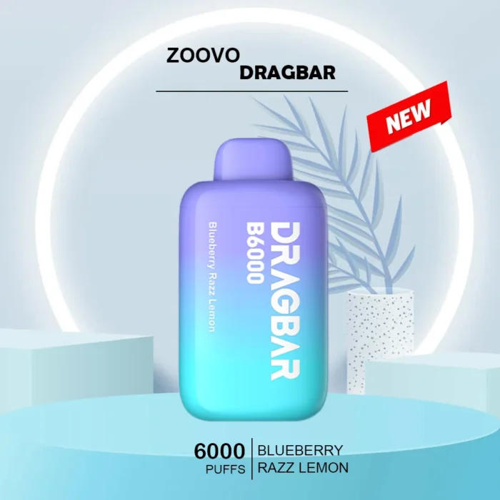 ZOOVOO DRAGBAR BLUEBERRY RAZZ LEMON - 6000 PUFFS