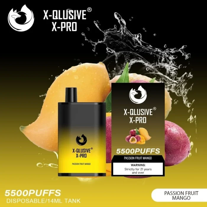 X-QLUSIVE X-PRO PASSION FRUIT MANGO – 5500 PUFFS