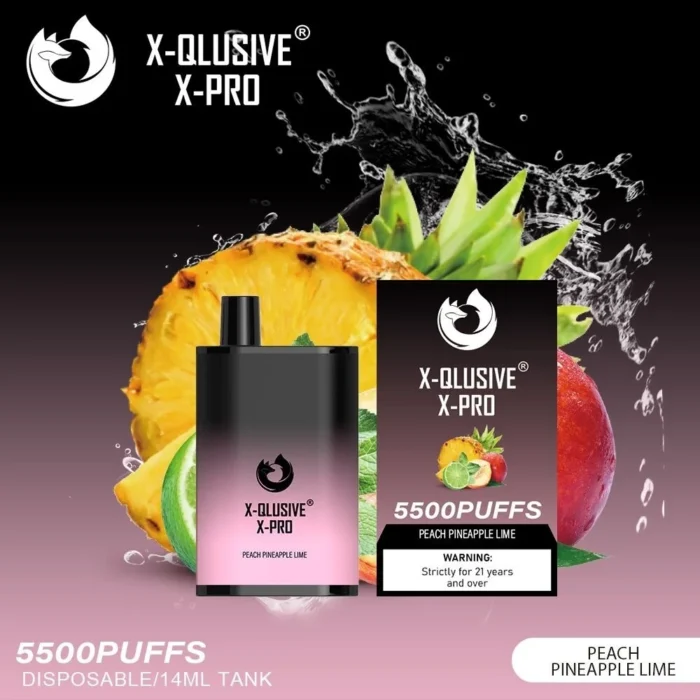 X-QLUSIVE X-PRO PEACH PINEAPPLE LIME – 5500 PUFFS