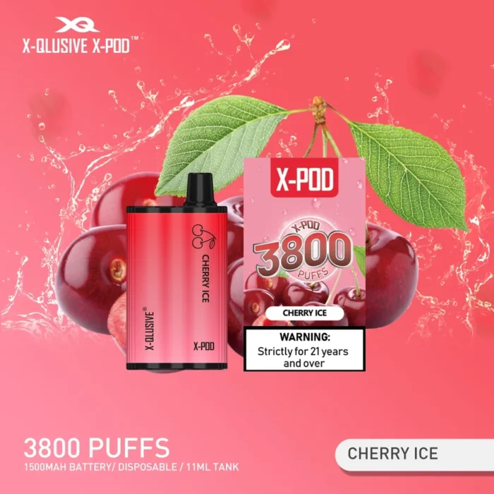 X-QLUSIVE X-POD CHERRY ICE – 3800 PUFFS